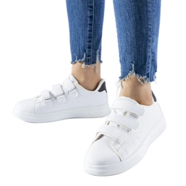 Hvide sneakers med velcrolukning fra Paré