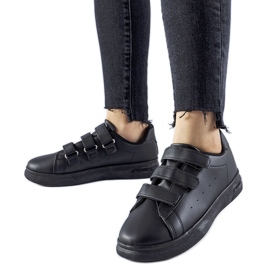 Sorte sneakers med velcrolukning fra Paré