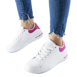 Hvide og lyserøde Leland sneakers