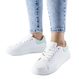Hvide og grønne Leland sneakers