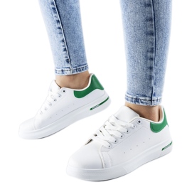 Hvide og grønne Leland sneakers