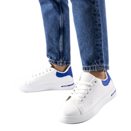 Hvide og marineblå Leland sneakers