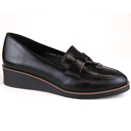 Sorte slip-on wedge sko til kvinder Vinceza 58266
