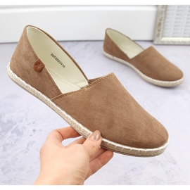 News Ruskind espadriller til kvinder med udskæringer taupe Nyheder 24TX02-2416 beige