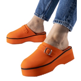 Orange høj-top Lang træsko