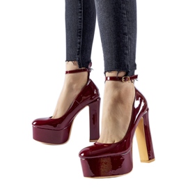 Burgundy lak Colle pumps rød