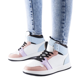 Pink og blå Eulalie high-top sneakers lyserød