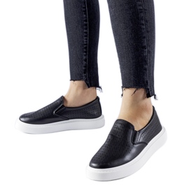 Sorte perforerede Fulda sneakers