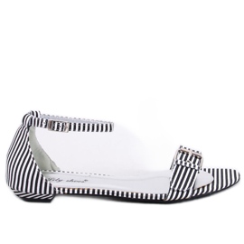 Ditty Black stribede sandaler - 2. kvalitet hvid