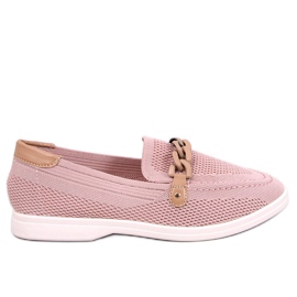 Lucena Pink gennembrudte mokkasiner lyserød