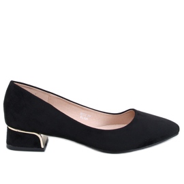 Marani Black lavhælede pumps sort