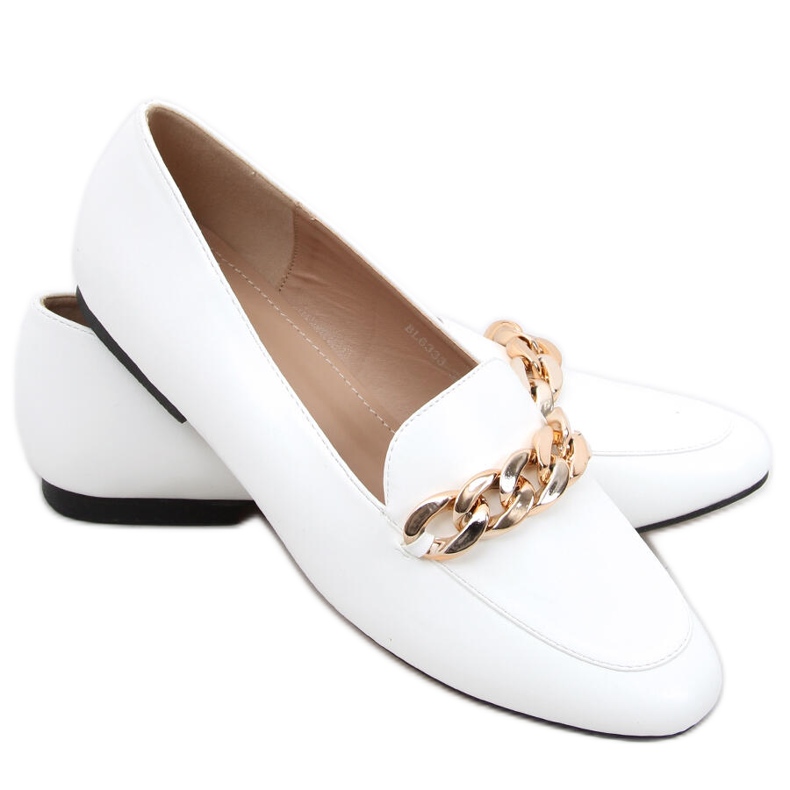 Addison White Chain Loafers hvid