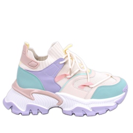 Beals Lilla farverige wedge sneakers violet
