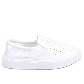 Towns Hvide gennembrudte slip-on sneakers