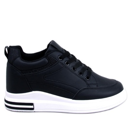 Cheeve Black wedge sneakers sort