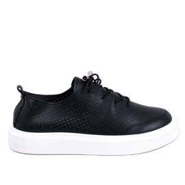 Zinder Black openwork sneakers sort