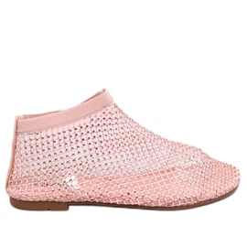 Peyton Pink mesh sandaler med rhinestones lyserød