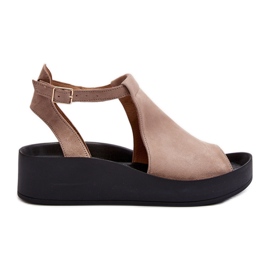 Zazoo 2914 Damesandaler Ruskind Beige