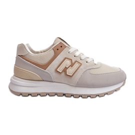 Beige damesneakers Sportssko Alettesa