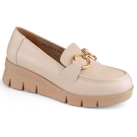 Damesko, kilemokkasiner, beige Potocki SZ12374
