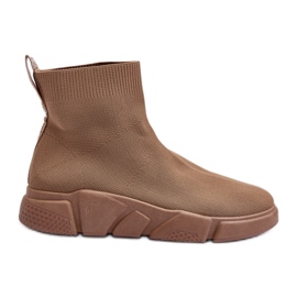 Damesportssko med sok Beige Zirila