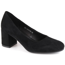 Kvinders sort ruskind højhælede pumps Potocki SZ12340