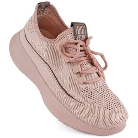 Kvinders gennembrudte slip-on sportssko nøgen Big Star NN274664 lyserød