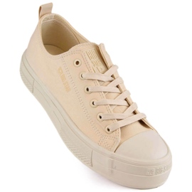 Beige platformssneakers til kvinder Big Star NN274854