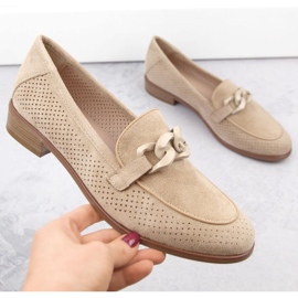 Potocki W WOL211B gennembrudte ruskindssko, beige