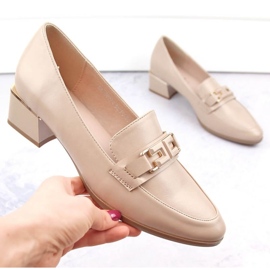 Vinceza W JAN270B lavhælede sko, beige