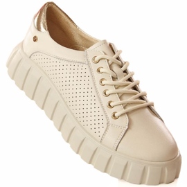 Filippo W PAW410 beige lædersko