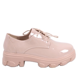 Pragma Nude højsålede loafers beige