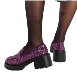 Lilla loafers med massiv hæl fra Parent violet