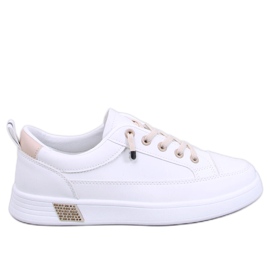 Lagerbeige beige sneakers til kvinder hvid