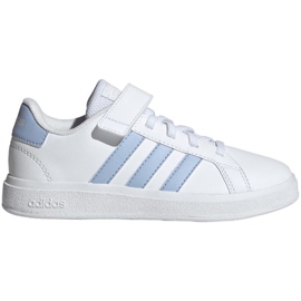 Adidas Grand Court Elastic Lace and Top Strap Jr IG4841 sko hvid