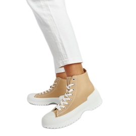 Beige high-top sneakers fra Ronchis