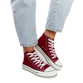 Puglia bordeaux høje sneakers rød