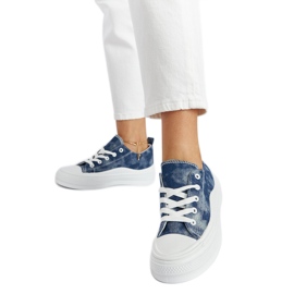 Marineblå Blais platform sneakers