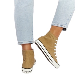 Brune high-top sneakers fra Efren beige