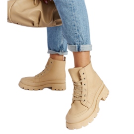 Beige lette ankelstøvler fra Obispo