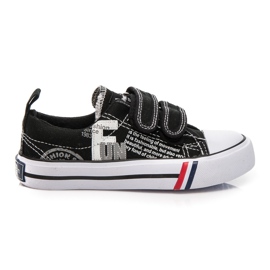 American Club Velcro sneakers sjovt hvid sort