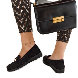 Prussia loafers i sort ruskind