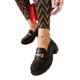 Sorte højhælede Sherie loafers
