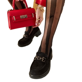 Sorte ruskind loafers fra Lyyla
