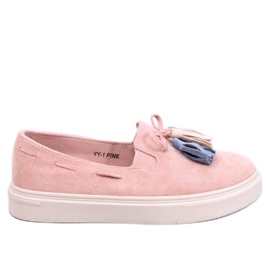 Krauss Pink kvast loafers lyserød