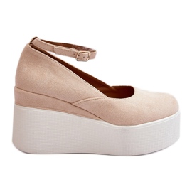 Espadriller til kvinder på en kile Light Beige Malla