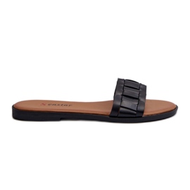 Klassiske flade flip flops til kvinder, sort Namrita