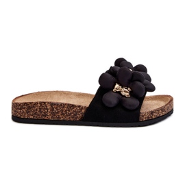 Dame-flip-flops med dekorationer Sort Bunlia