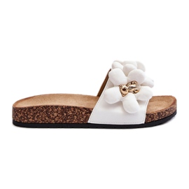 Dameflip-flops med dekorationer, hvid Bunlia