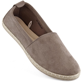 Slip-on espadriller til kvinder, cappuccino Potocki W16009, til kvinder beige